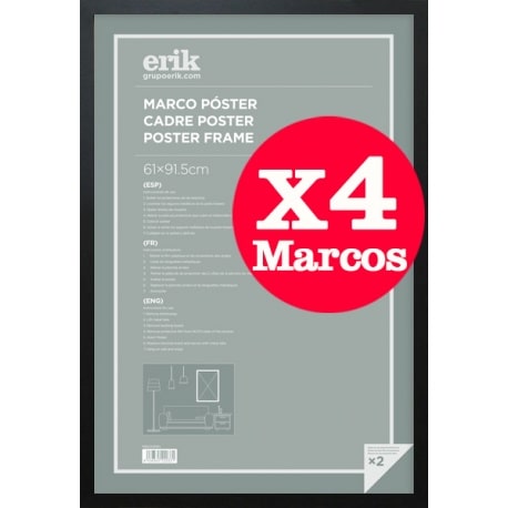 Pack de 4 Marcos Negro para Maxi Posters 61x91,5 cms