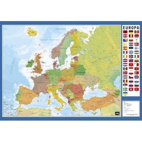 Vade de Escritorio Escolar Mapa Da Europa