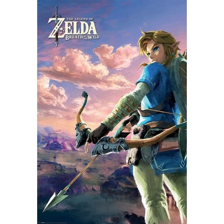 Maxi Poster Gamer Zelda Breath of the Wild Hyrule