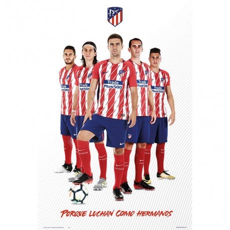 Poster Atletico de Madrid 2017/2018 Grupo Jugadores