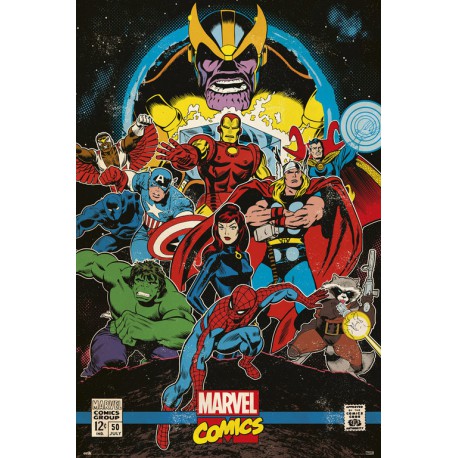 Poster Marvel Infinity Retro