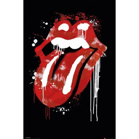 Poster de Música Rolling Stones Graffiti Lips