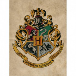 Lámina 30X40 Cm Harry Potter Hogwarts Crest