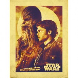 Lámina 30X40 Star Wars Solo Han & Chewie