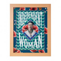 Lámina Enmarcada 30X40 Cm Frida Kahlo Independent Woman