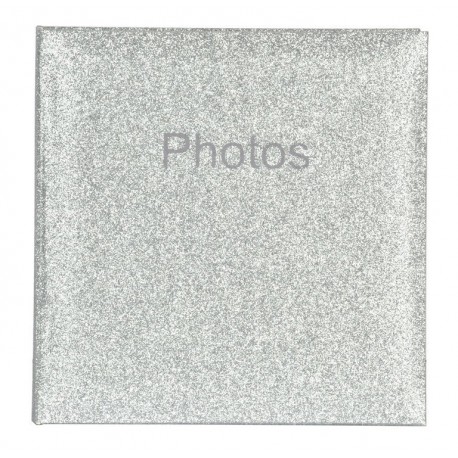 Album Foto 200 Bolsillos 10X15Cm Glitter Silver