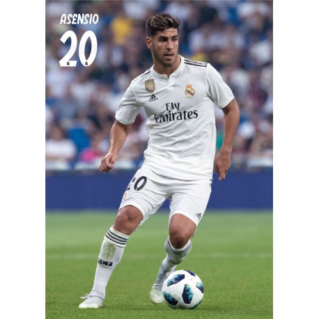 Postal A4 Real Madrid 2018/2019 Asensio