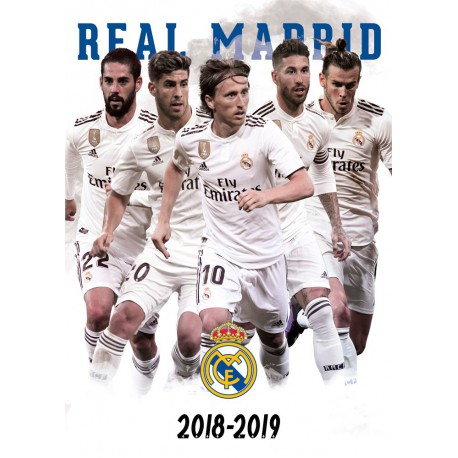 Postal A4 Real Madrid 2018/2019 Grupo