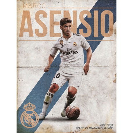 Print 30X40 Cm Real Madrid Asensio