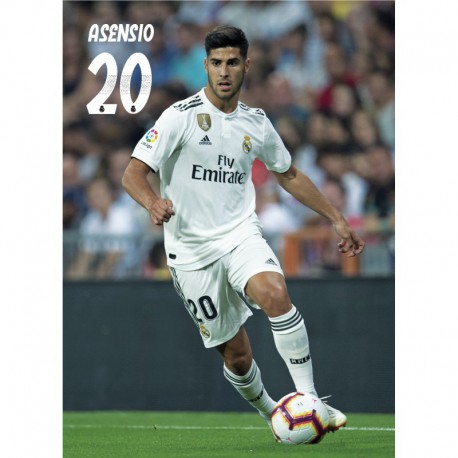 Postal Real Madrid 2018/2019 Asensio Accion