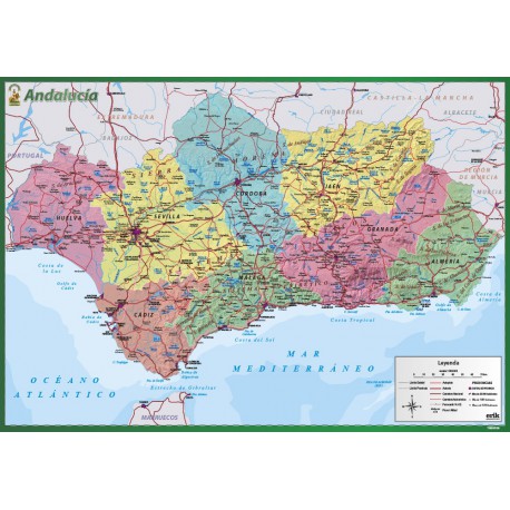 Vade de Escritorio Escolar Mapa De Andalucía