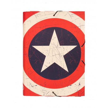 Carpeta Gomas con solapa Capitán América