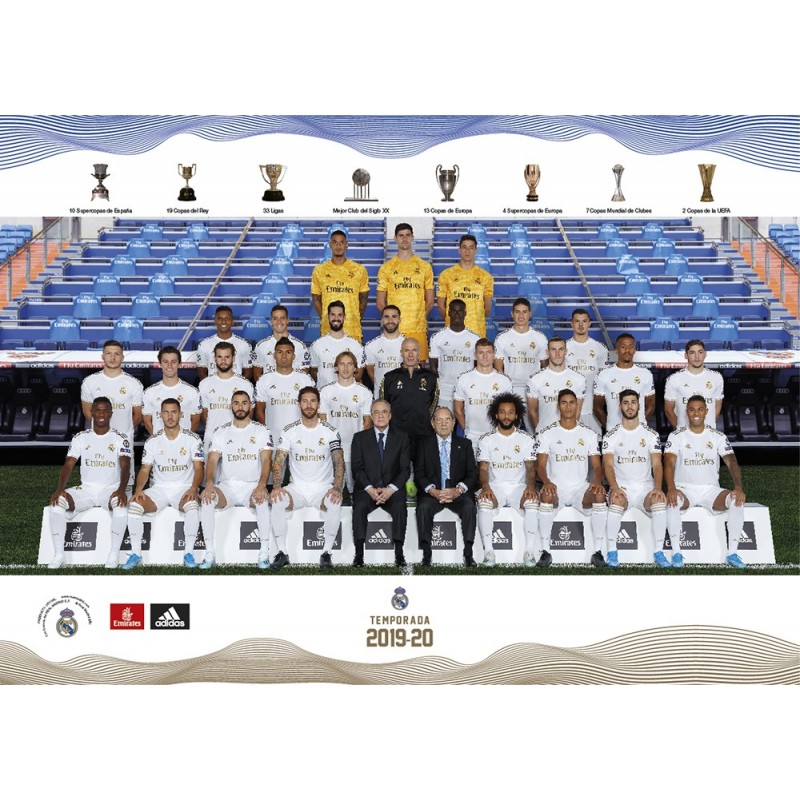 Postal Real Madrid 2019/2020 A5 Plantilla - Nosoloposters.com