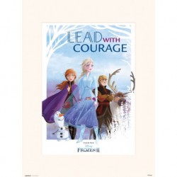 Lamina 30X40 Cm Disney Frozen Lead With Courage