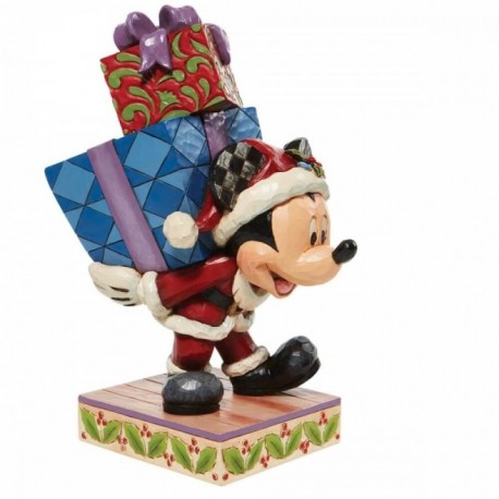 Figura Mickey Con Regalo De Navidad Disney Traditions