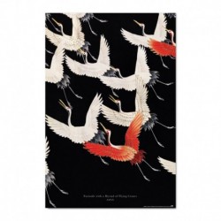 Poster Furisode With A Myriad Of Flying Cranes