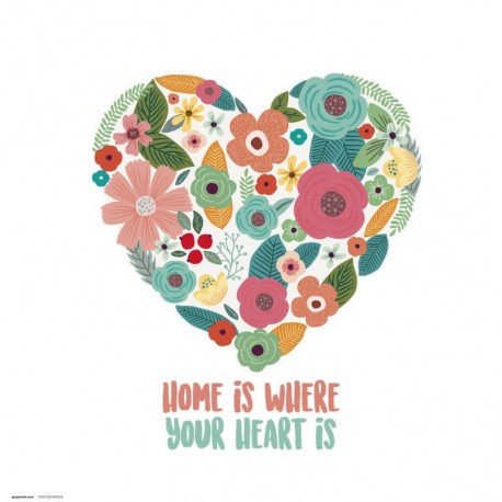 Print Home Is Where Your Heart Is 30X30 Cm