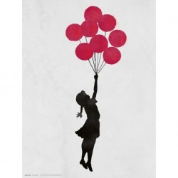 Print Banksy Floating Girl 30X40 Cm