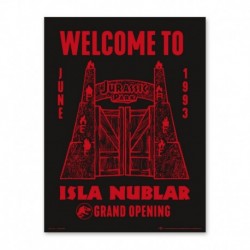 Print Jurassic Park Welcome To Isla Nublar 30X40 Cm