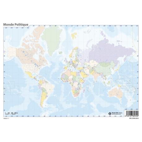 Pack mapas mudos Mundo en Frances (5+5)