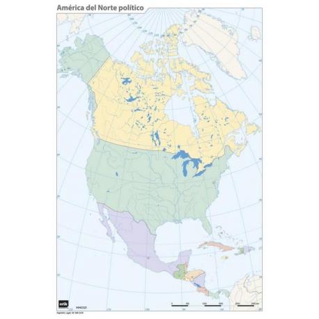 Pack mapa mudo America del Norte (5+5)