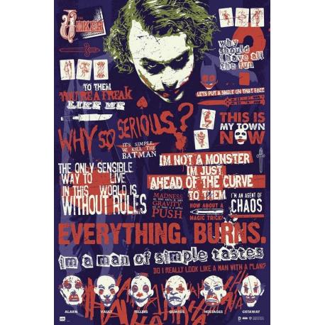 Poster Batman El Caballero Oscuro Frases Joker